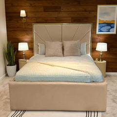 High Headboard Upholstered Bed