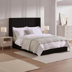 Madison Ottoman Storage Bed Luxury Upholstered Lift-Up Bed Frame with Tall Headboard & Gas Lift Storage