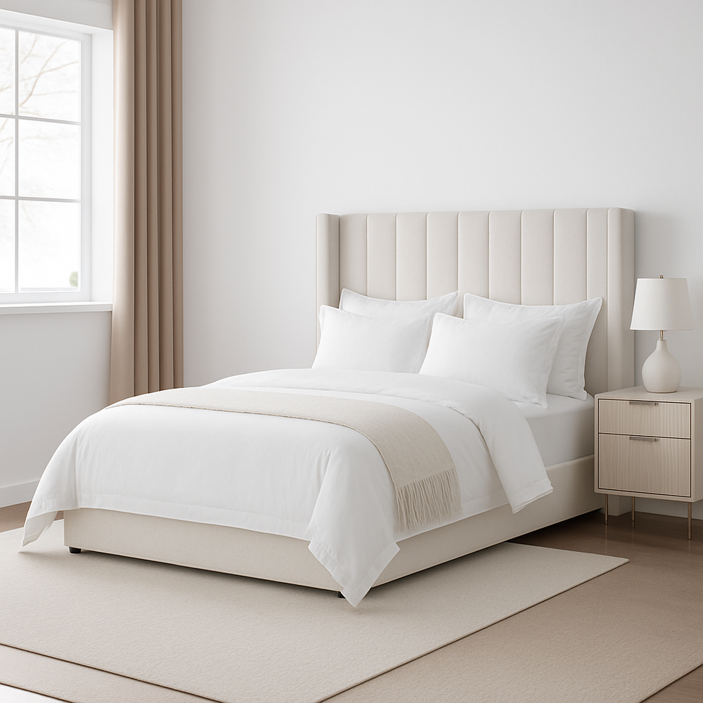 Boucle bed frame macbabeds