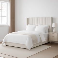 Boucle bed frame macbabeds