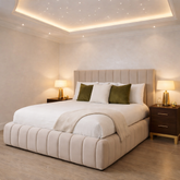 Wilson Double and king size Cream Bed Frame - Macbabeds