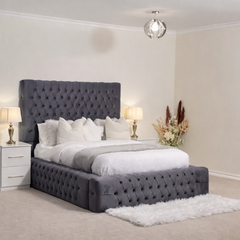 Luxury Velvet Upholstered Tufted Bed - Macbabeds