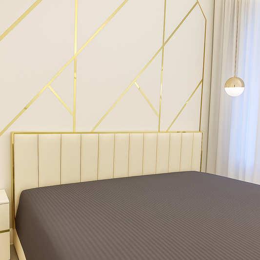 The Santorini Cream & Gold Ottoman Storage Bed