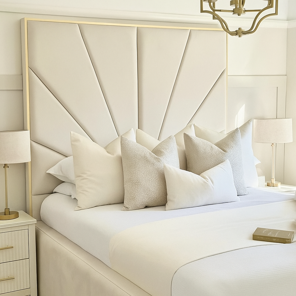 The Astoria Sunburst Velvet Bed - Macbabeds