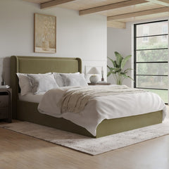 Luxury Upholstered Bed with Gas Lift Storage Option