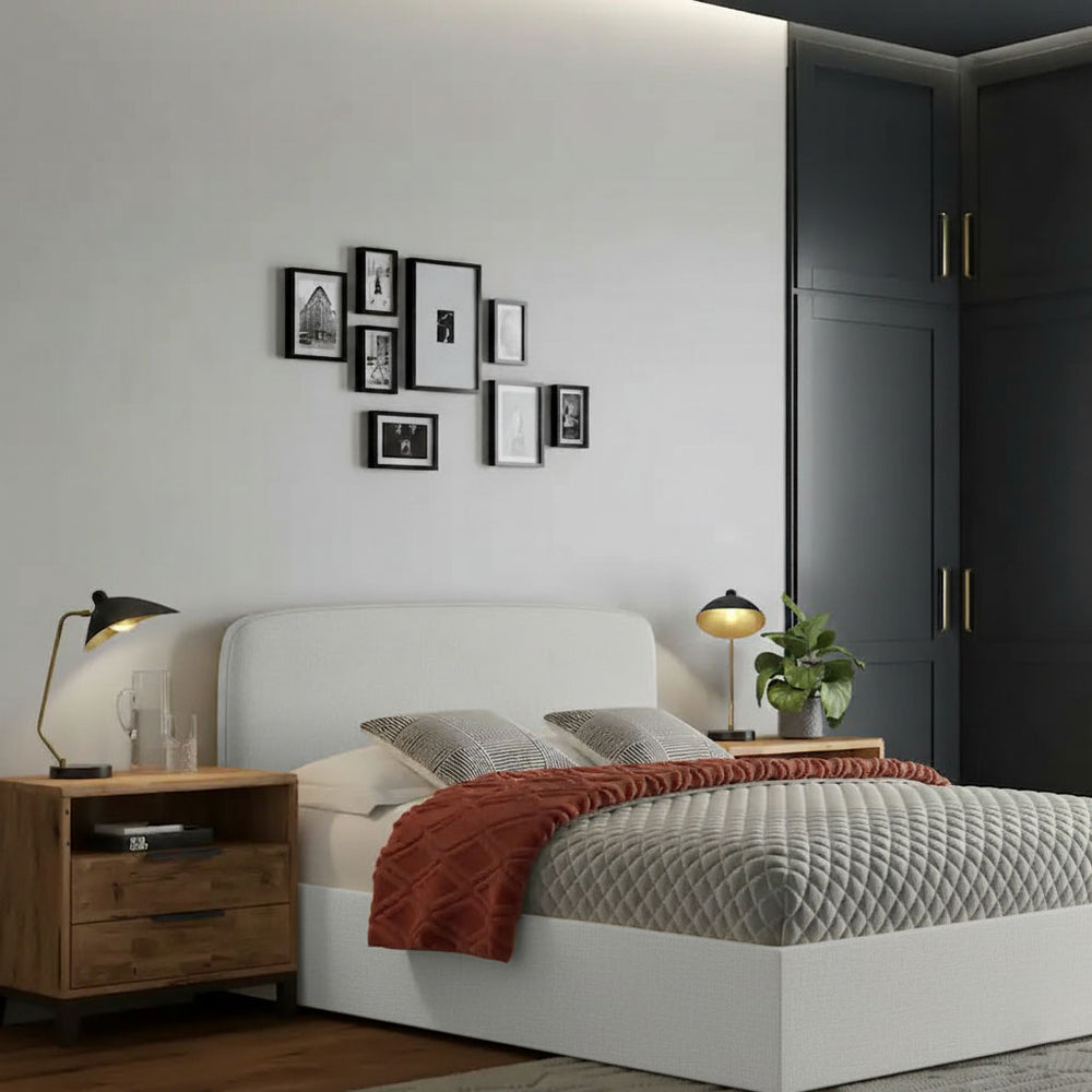 Monroe Ottoman Bed – Curved Headboard & Hidden Storage (All UK Sizes) - Macbabeds