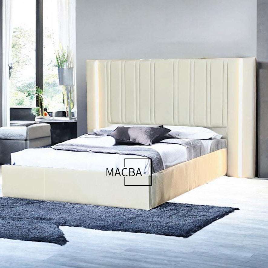 The Alexander Double Bed With Led Lights Headboard - Macbabeds
