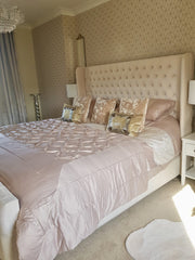 The Astoria Cream Velvet Bed Frame - Macbabeds