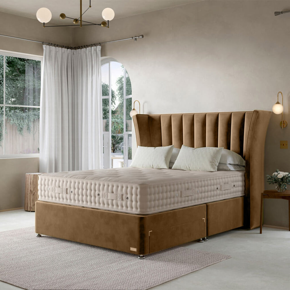 Majesty Luxe Wingback Divan Bed with Storage - Macbabeds