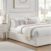 Monroe Cream Bouclé Bed frame Macbabeds