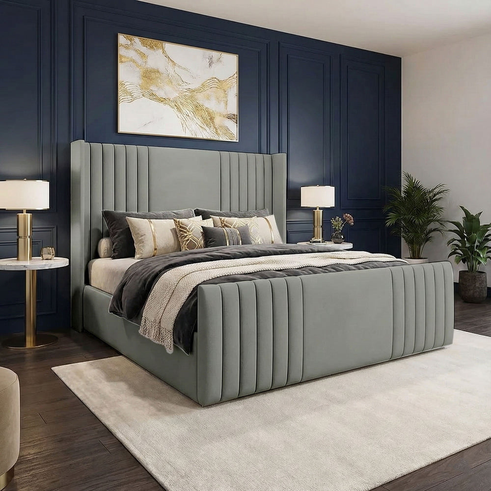 Nevada Luxe Wingback Bed - Macbabeds