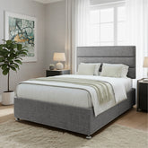 The Stratford Grey Linen Bed - Macbabeds
