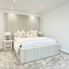 High Headboard bed tall headboard upholstered Bed storage