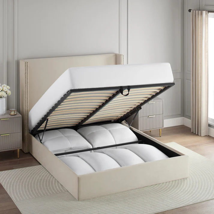 Austin Studded Ottoman Bed - Macbabeds