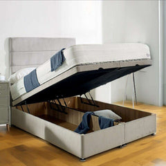 The Eden Luxe Velvet Bed in Grey Upholstery
Modern Upholstered Velvet Divan Bed with Storage
Luxury Velvet Bed Frame UK
Panelled Headboard Velvet Bed