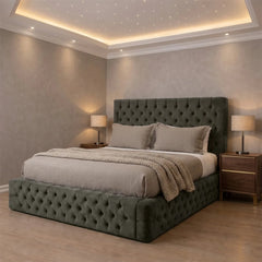 Luxury Velvet Upholstered Tufted Bed - Macbabeds