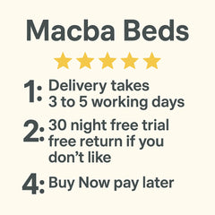 Duxiana Luxury Bed – Plush Velvet Upholstered Bed with Tall Channel Headboard - Macbabeds