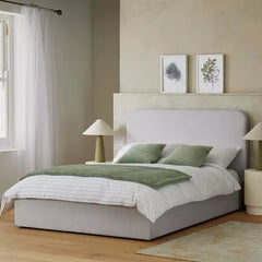 Luxury Upholstered Bed with Gas Lift Storage Option