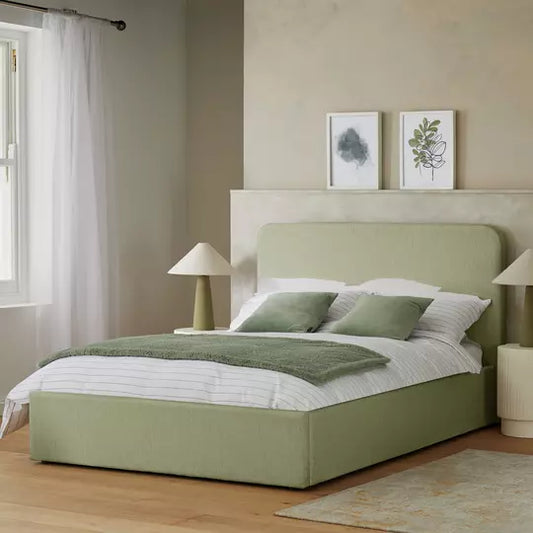 Luxury Upholstered Bed with Gas Lift Storage Option