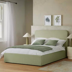Luxury Upholstered Bed with Gas Lift Storage Option