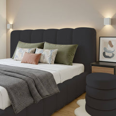 Aspen Cube Bed – Modern Upholstered Frame with Ottoman Storage - Macbabeds