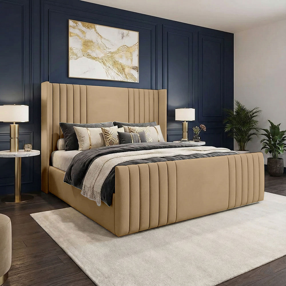 Nevada Luxe Wingback Bed - Macbabeds