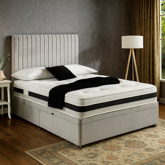 The Mayfair Ottoman Velvet Bed - Macbabeds
