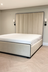 Herringbone Luxury Panelled Bed with Tall headboard