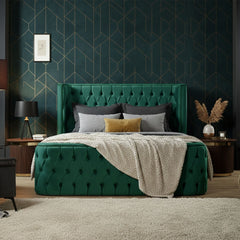 Luxury Upholstered Bed with Gas Lift Storage Option - Macbabeds