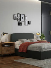 Monroe Ottoman Bed Frame with Curved Headboard – Upholstered Gas Lift Storage (All UK Sizes)