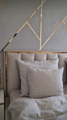 The Santorini Cream & Gold Ottoman Storage Bed