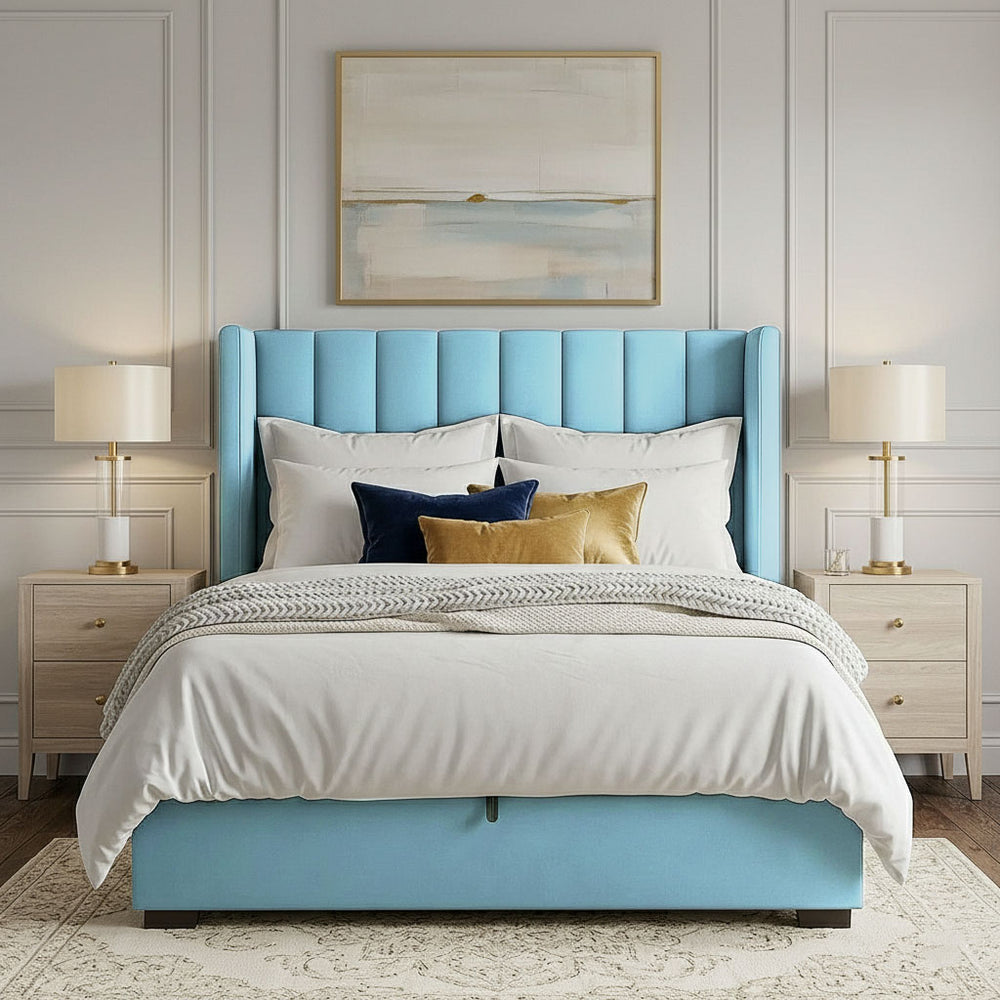 Signature Upholstered Ottoman Bed with Deep Underbed Storage - Macbabeds