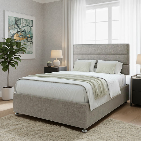The Stratford Grey Linen Bed - Macbabeds