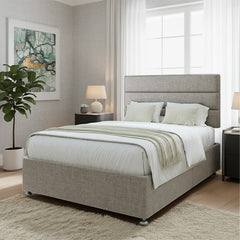 The Stratford Grey Linen Bed - Macbabeds
