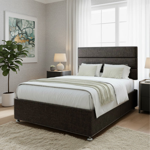The Stratford Grey Linen Bed - Macbabeds