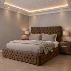 Luxury Velvet Upholstered Tufted Bed - Macbabeds