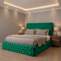 Luxury Velvet Upholstered Tufted Bed - Macbabeds