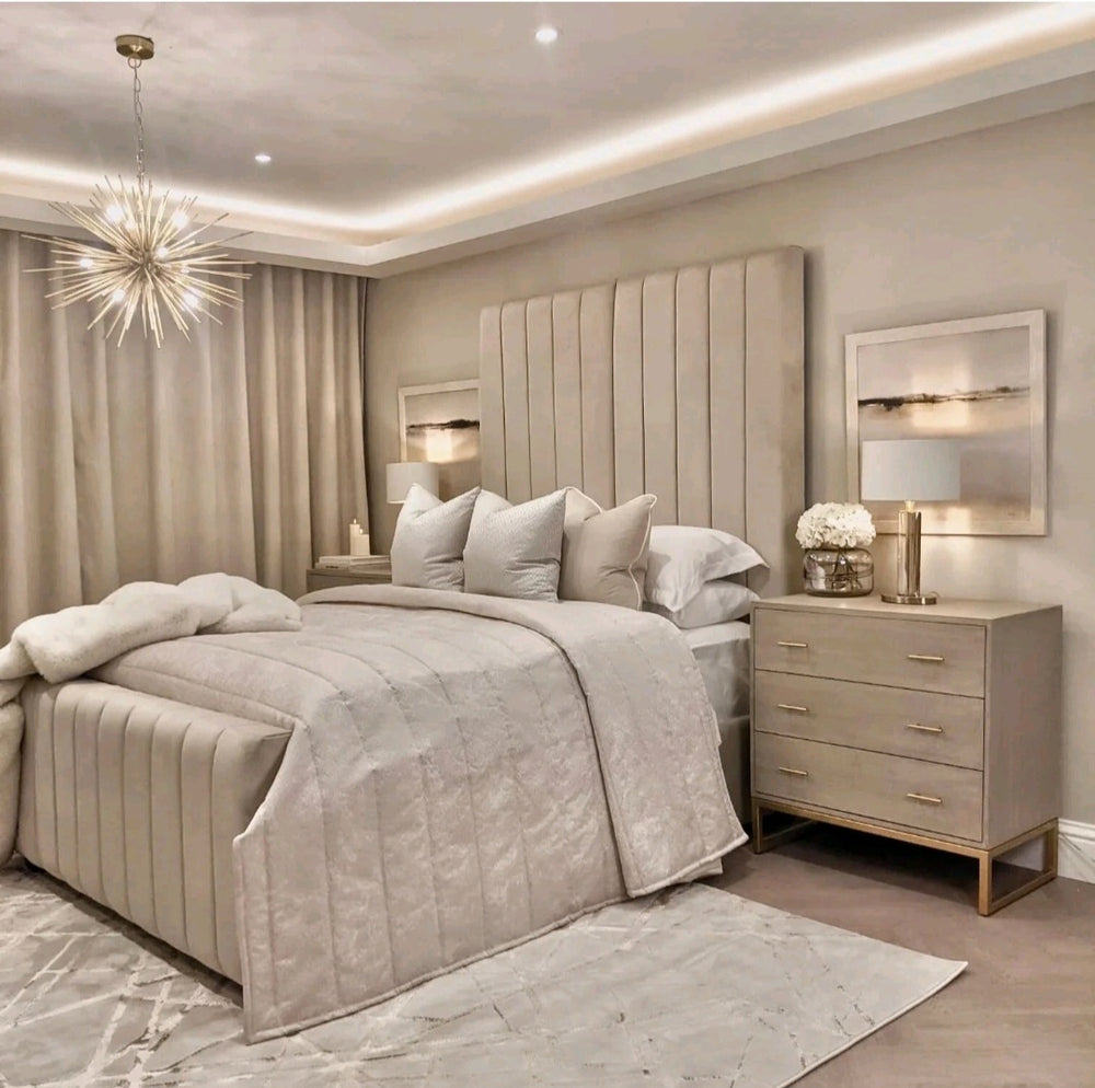 Kensington Luxury Tall Panel Headboard Bed - Macbabeds