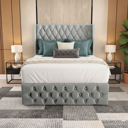 The Mayfair Ottoman Velvet Bed