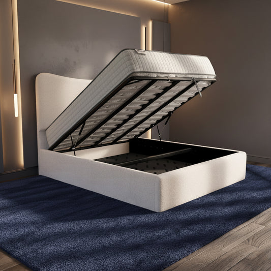 LunaRest Teddy Boucle Cream Bed